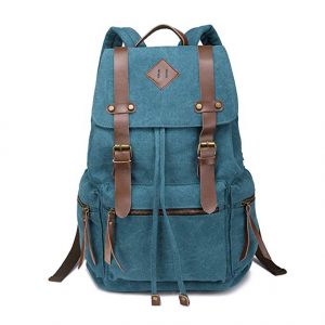 BeautyWill Vintage Canvas Backpack Rucksack for School Travel Hiking